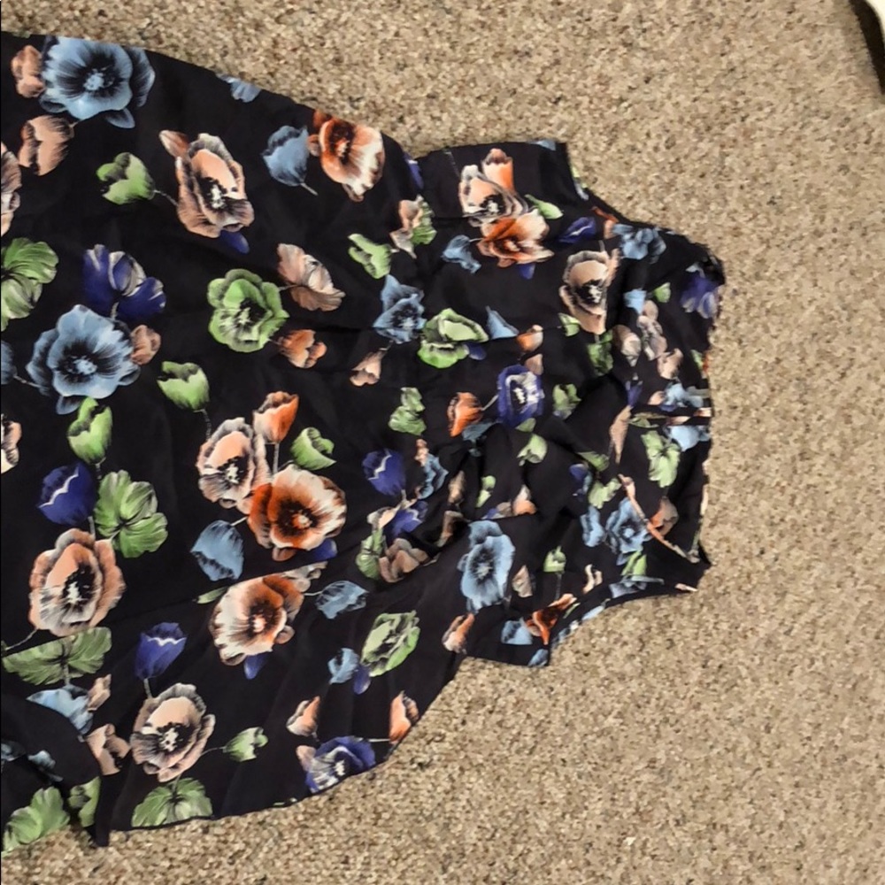 Rebecca Taylor ruffle floral dress size four new